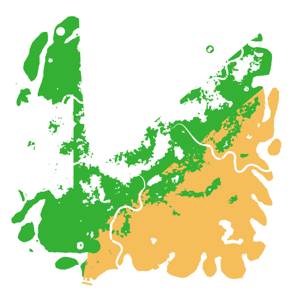 Biome Rust Map: Procedural Map, Size: 6000, Seed: 13374