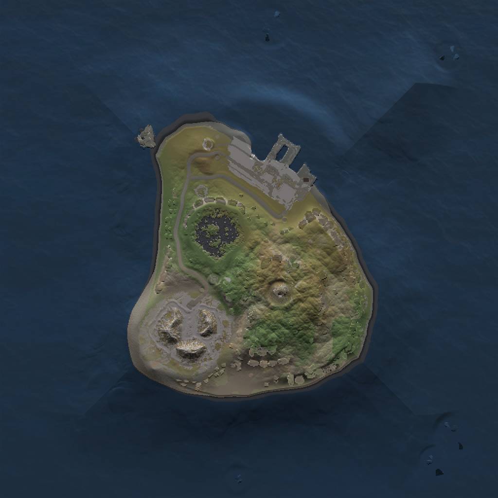 Rust Map: Procedural Map, Size: 1200, Seed: 720185837, 4 Monuments