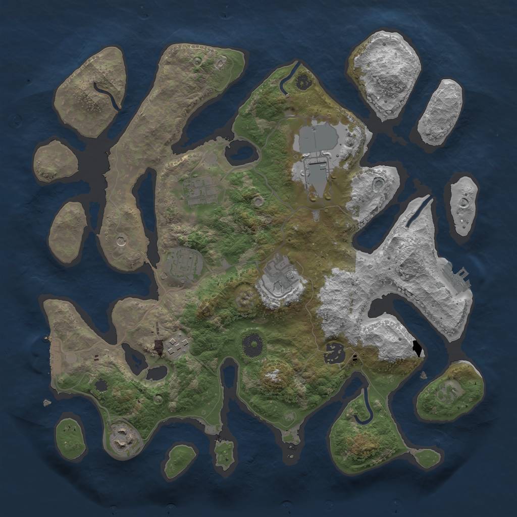 Rust Map: Procedural Map, Size: 3500, Seed: 20210626, 12 Monuments