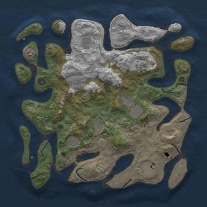 Thumbnail Rust Map: Procedural Map, Size: 4000, Seed: 524607838, 14 Monuments