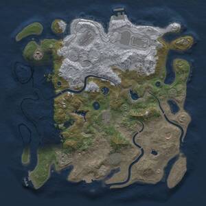 Thumbnail Rust Map: Procedural Map, Size: 4000, Seed: 524607838, 15 Monuments