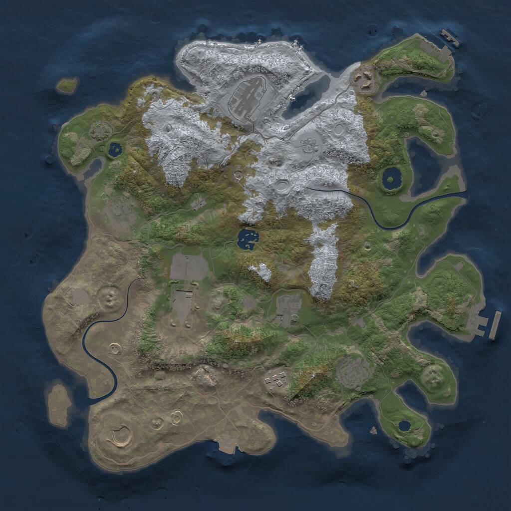 Rust Map: Procedural Map, Size: 3600, Seed: 146382, 15 Monuments