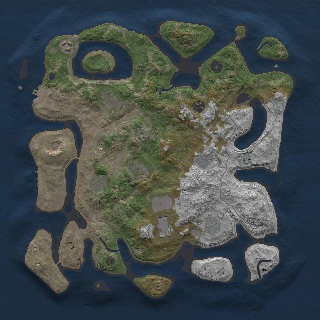 Rust Map: Procedural Map, Size: 4000, Seed: 306701298, 15 Monuments