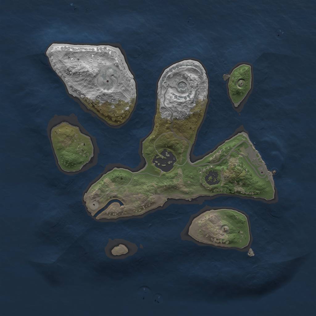 Rust Map: Procedural Map, Size: 2189, Seed: 312, 5 Monuments