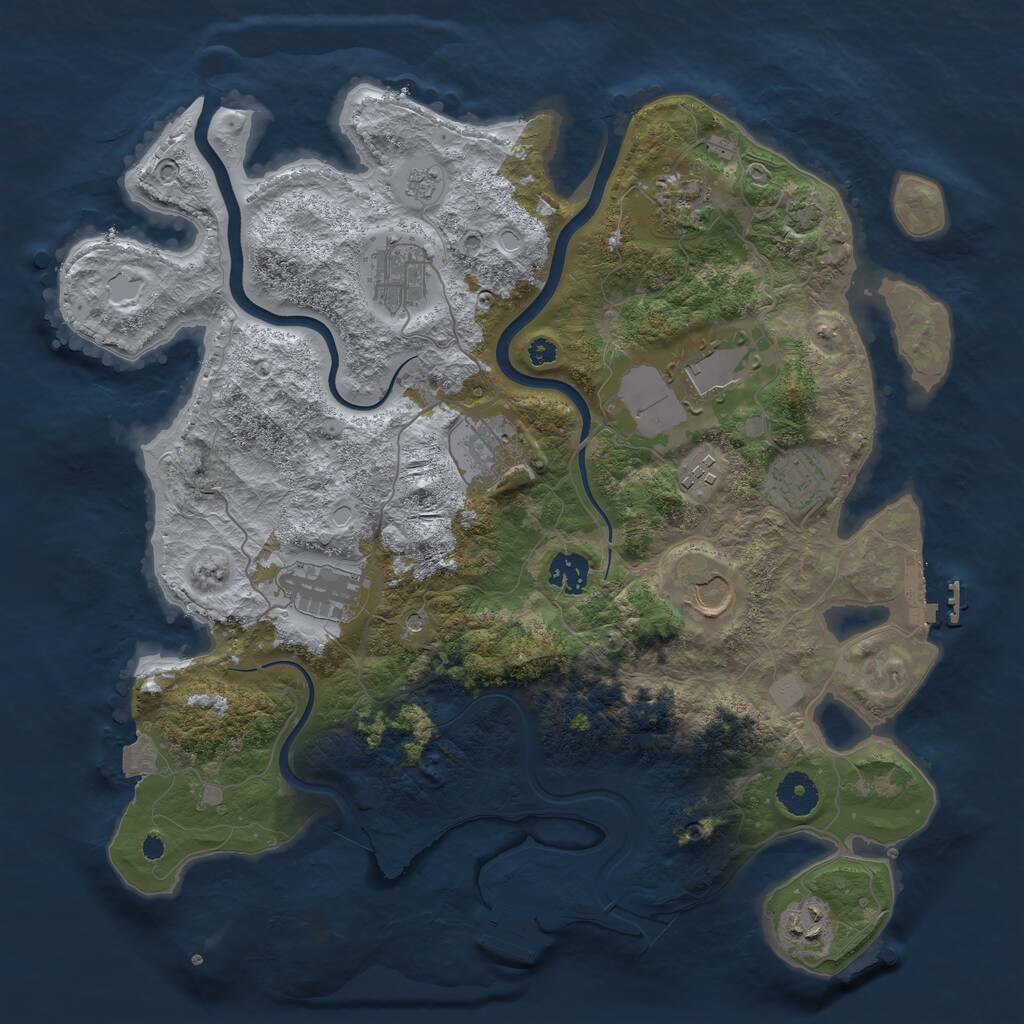 Rust Map: Procedural Map, Size: 3750, Seed: 1771906080, 16 Monuments