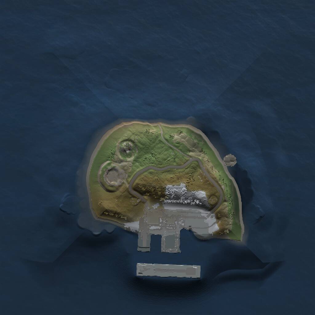 Rust Map: Procedural Map, Size: 1000, Seed: 6584, 2 Monuments