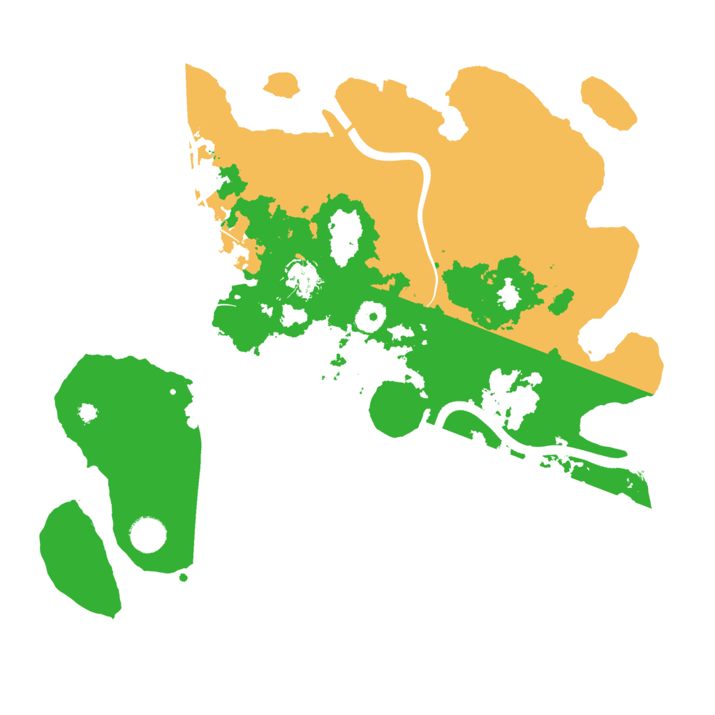 Biome Rust Map: Procedural Map, Size: 3500, Seed: 264444