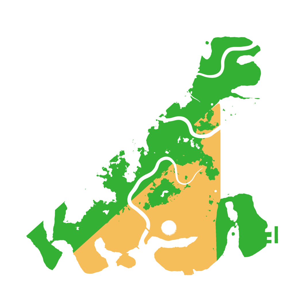 Biome Rust Map: Procedural Map, Size: 3500, Seed: 496665