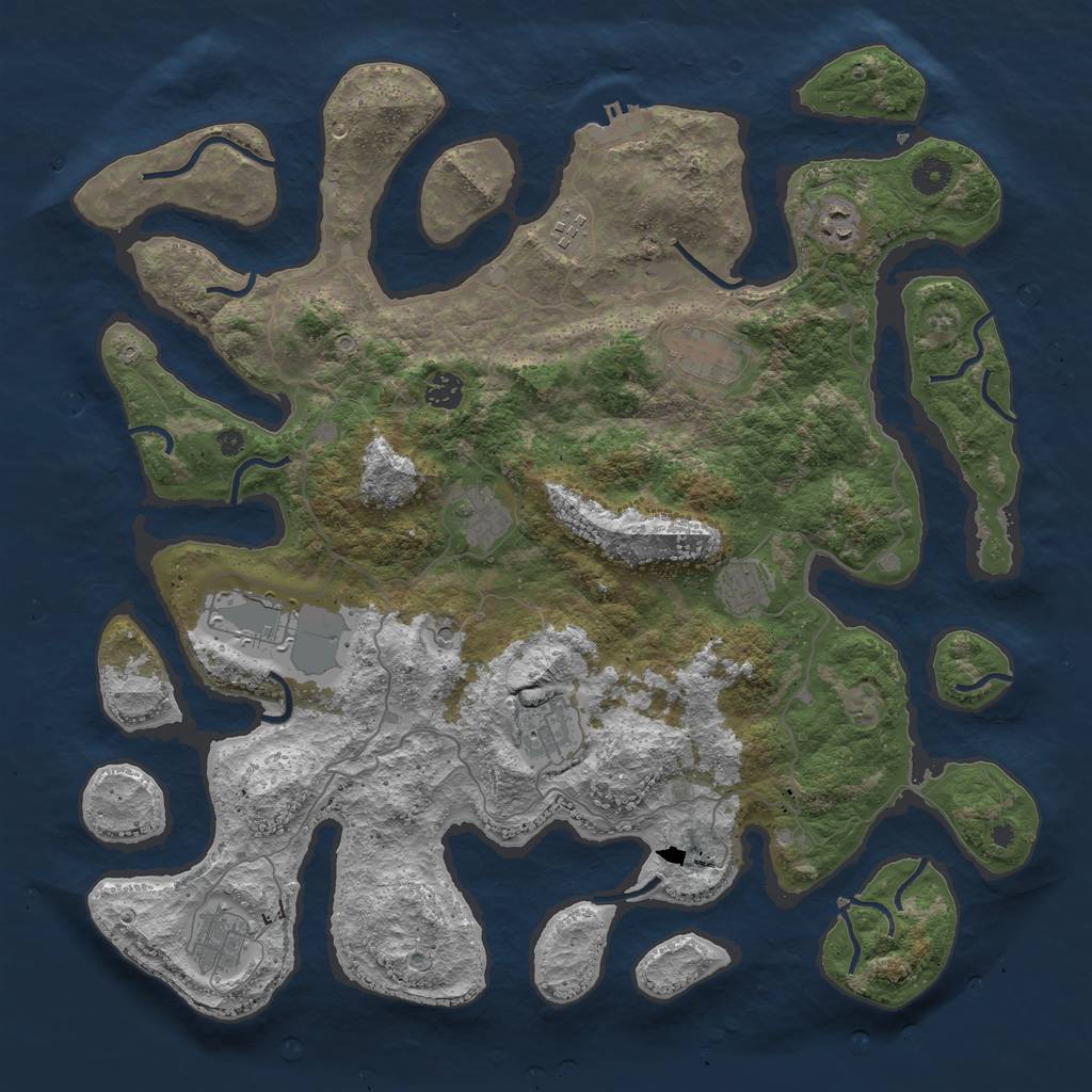 Rust Map: Procedural Map, Size: 4300, Seed: 907838864, 13 Monuments