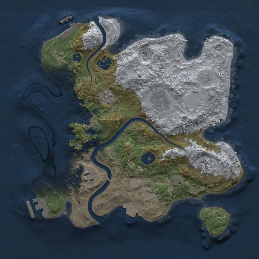 Rust Map: Procedural Map, Size: 3000, Seed: 1766008951, 11 Monuments