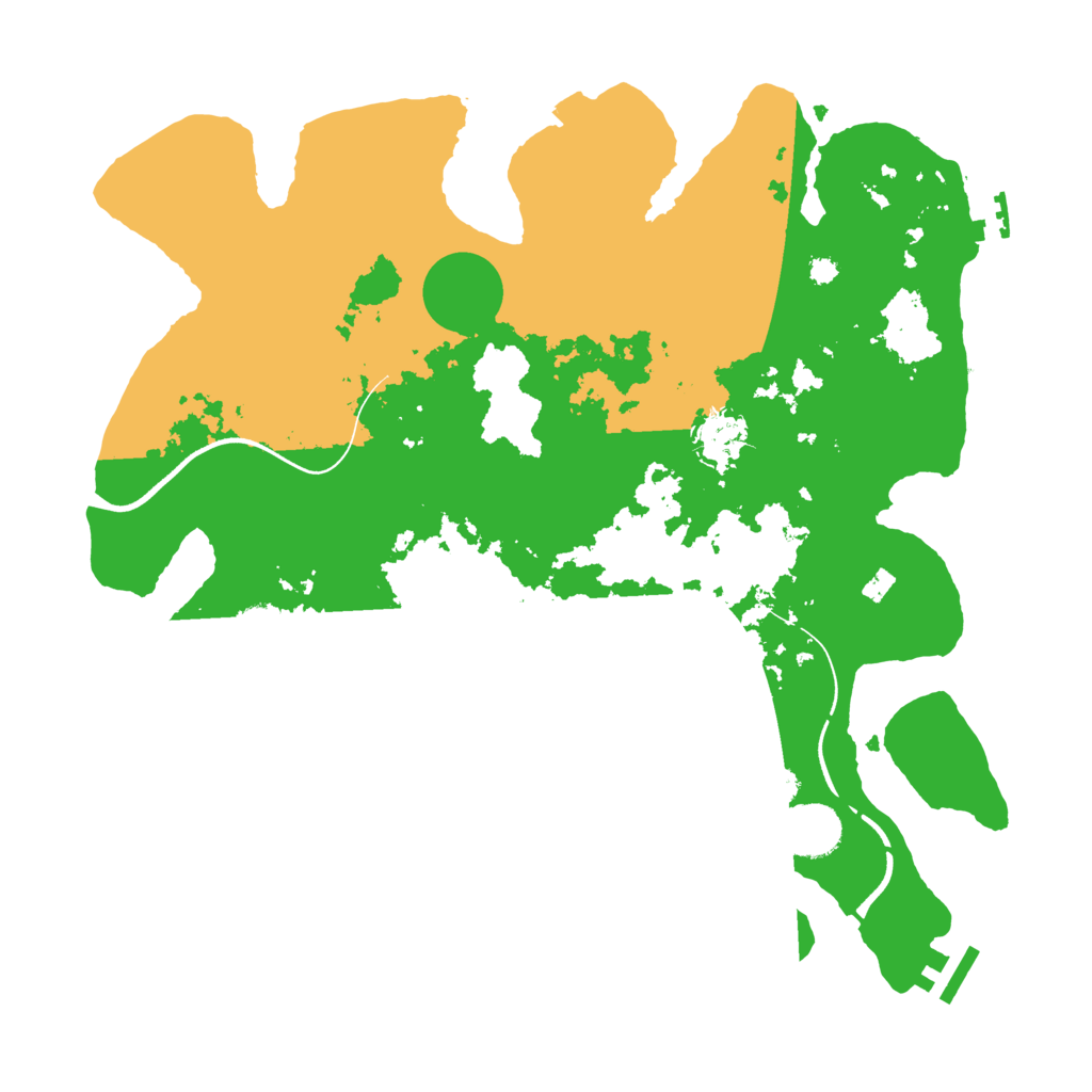 Biome Rust Map: Procedural Map, Size: 3600, Seed: 517747