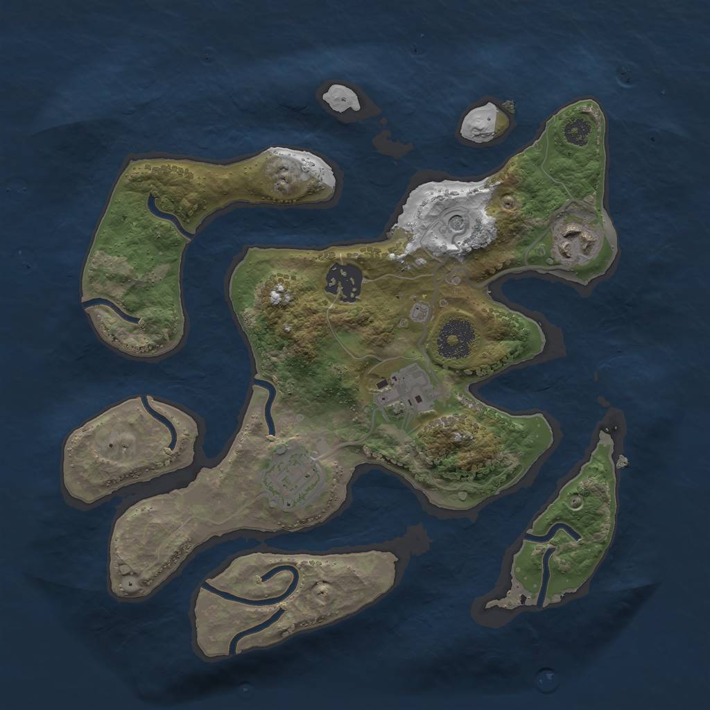 Rust Map: Procedural Map, Size: 2750, Seed: 322019591, 7 Monuments