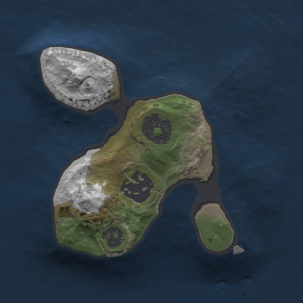 Rust Map: Procedural Map, Size: 1500, Seed: 8008, 3 Monuments