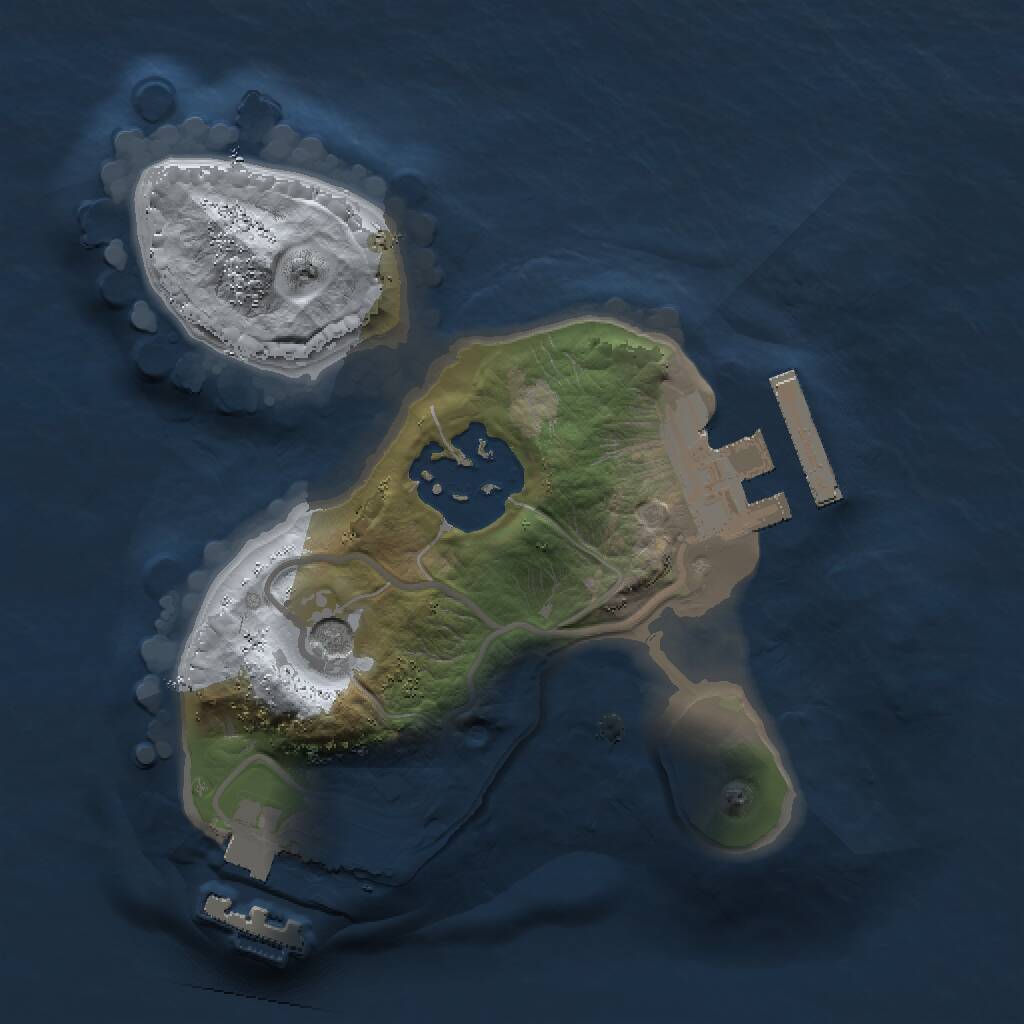 Rust Map: Procedural Map, Size: 1500, Seed: 8008, 5 Monuments