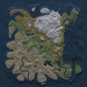 Thumbnail Rust Map: Procedural Map, Size: 4100, Seed: 50605, 14 Monuments