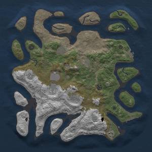 Thumbnail Rust Map: Procedural Map, Size: 4000, Seed: 1385016690, 13 Monuments