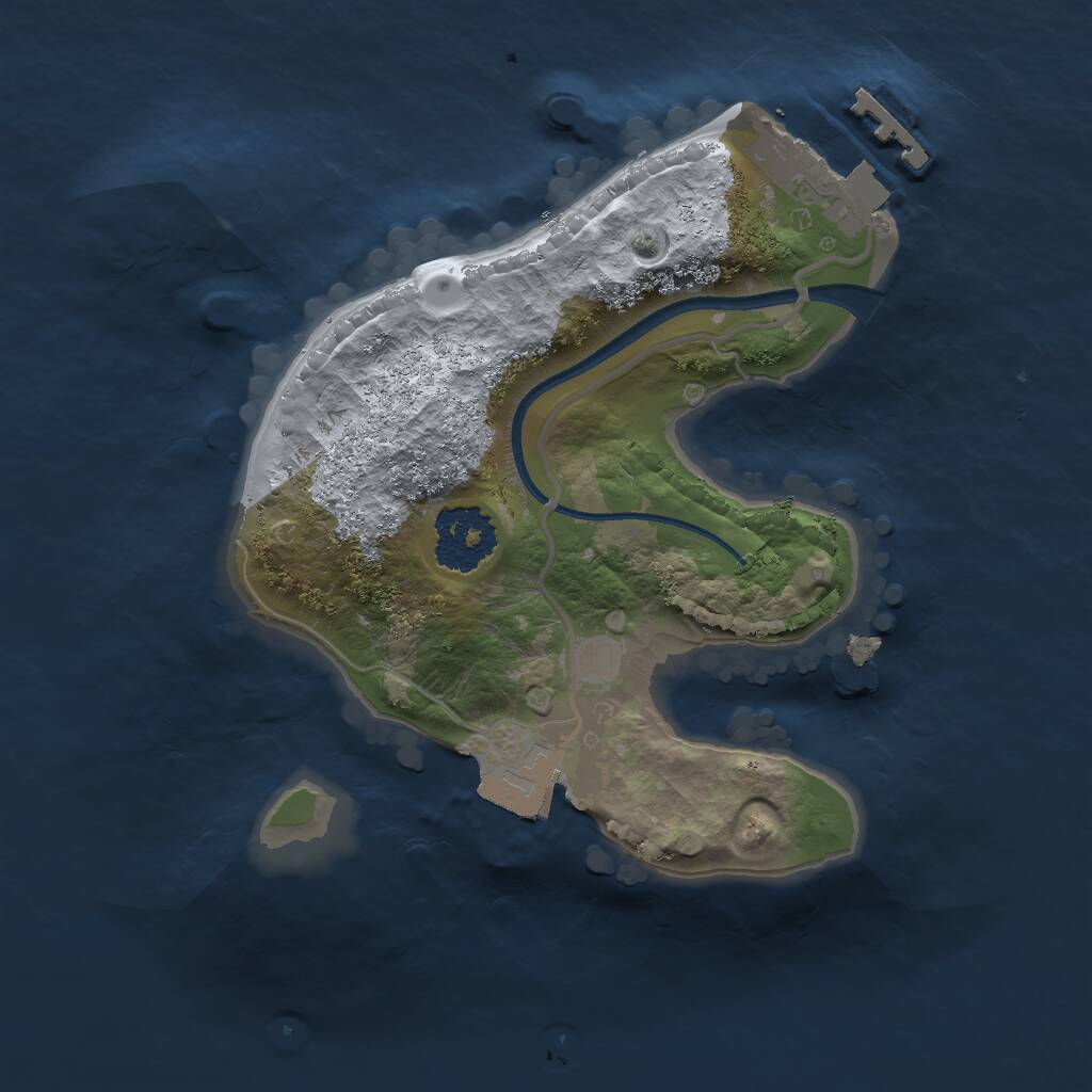 Rust Map: Procedural Map, Size: 1700, Seed: 658, 2 Monuments