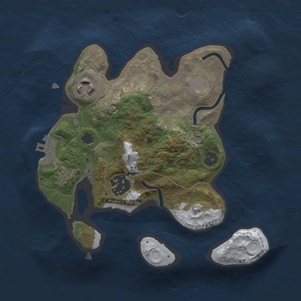 Rust Map: Procedural Map, Size: 2250, Seed: 41258401, 8 Monuments