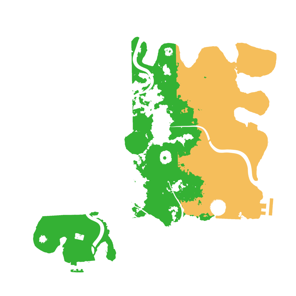 Biome Rust Map: Procedural Map, Size: 3500, Seed: 150074