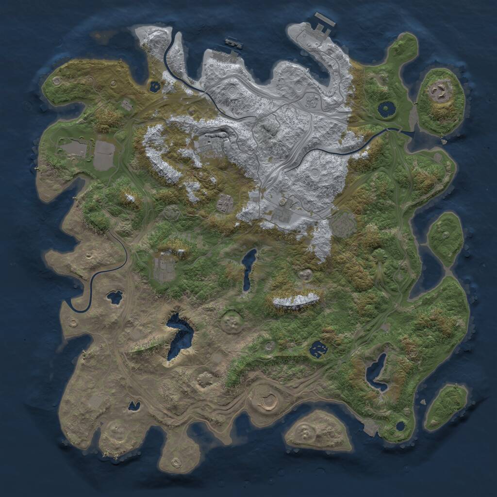 Rust Map: Procedural Map, Size: 4500, Seed: 936994, 15 Monuments