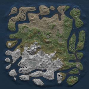 Thumbnail Rust Map: Procedural Map, Size: 5000, Seed: 3000, 19 Monuments