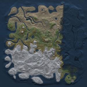 Thumbnail Rust Map: Procedural Map, Size: 5000, Seed: 3000, 15 Monuments