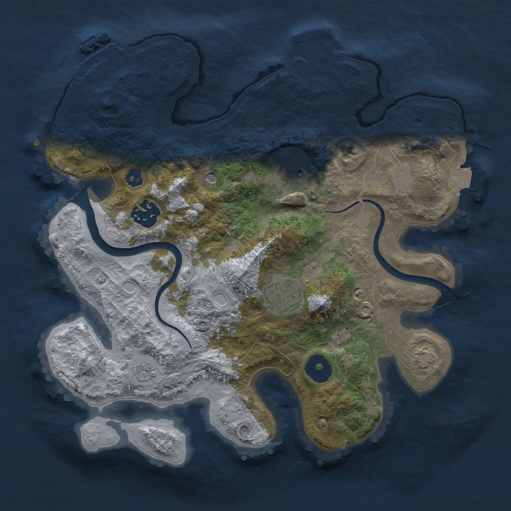 Rust Map: Procedural Map, Size: 2900, Seed: 32706, 9 Monuments