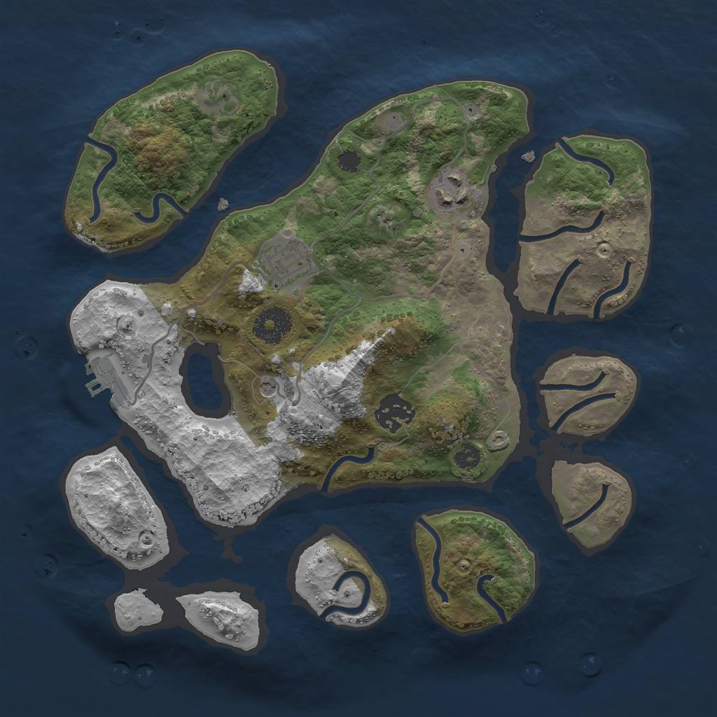 Rust Map: Procedural Map, Size: 2900, Seed: 32706, 7 Monuments