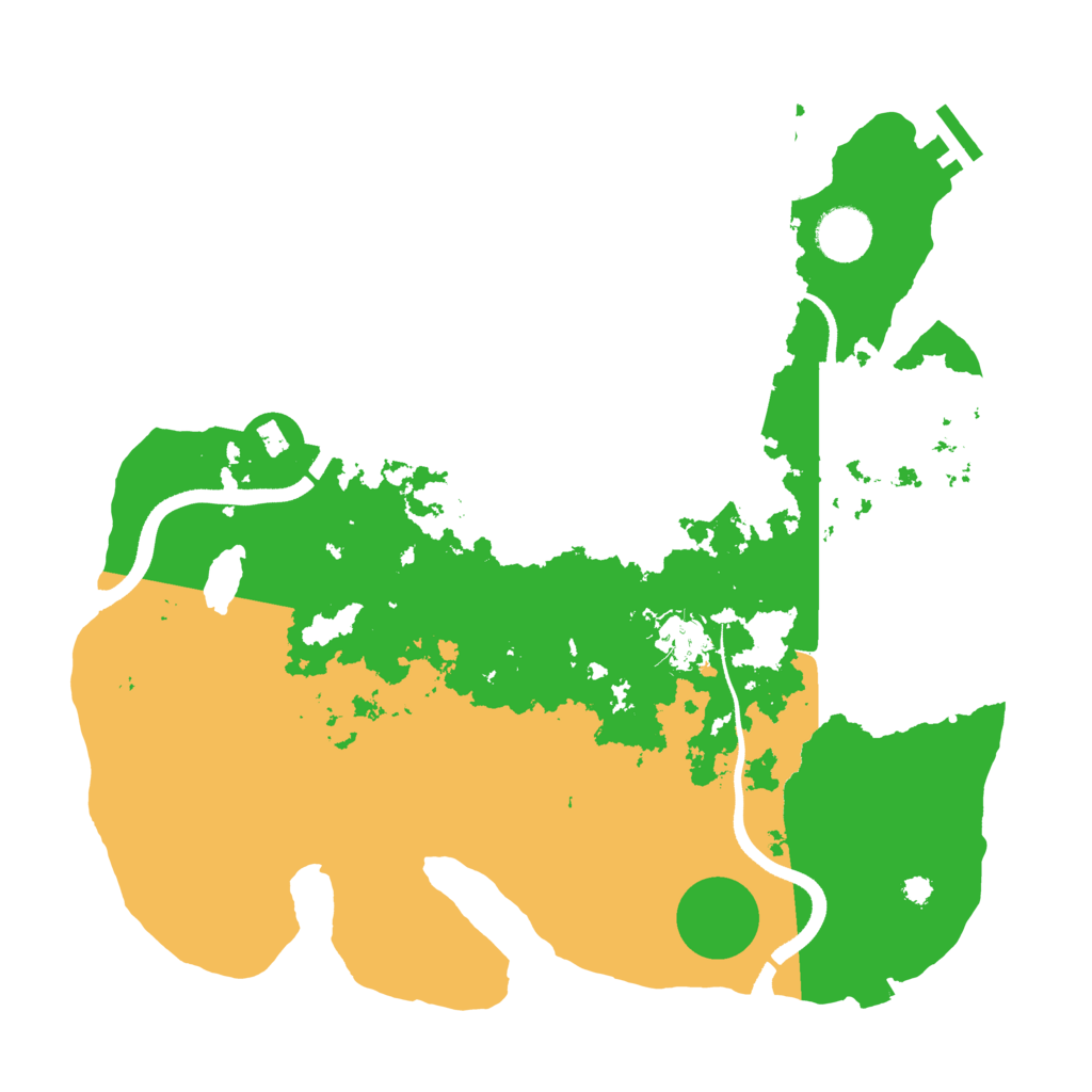 Biome Rust Map: Procedural Map, Size: 3500, Seed: 866520