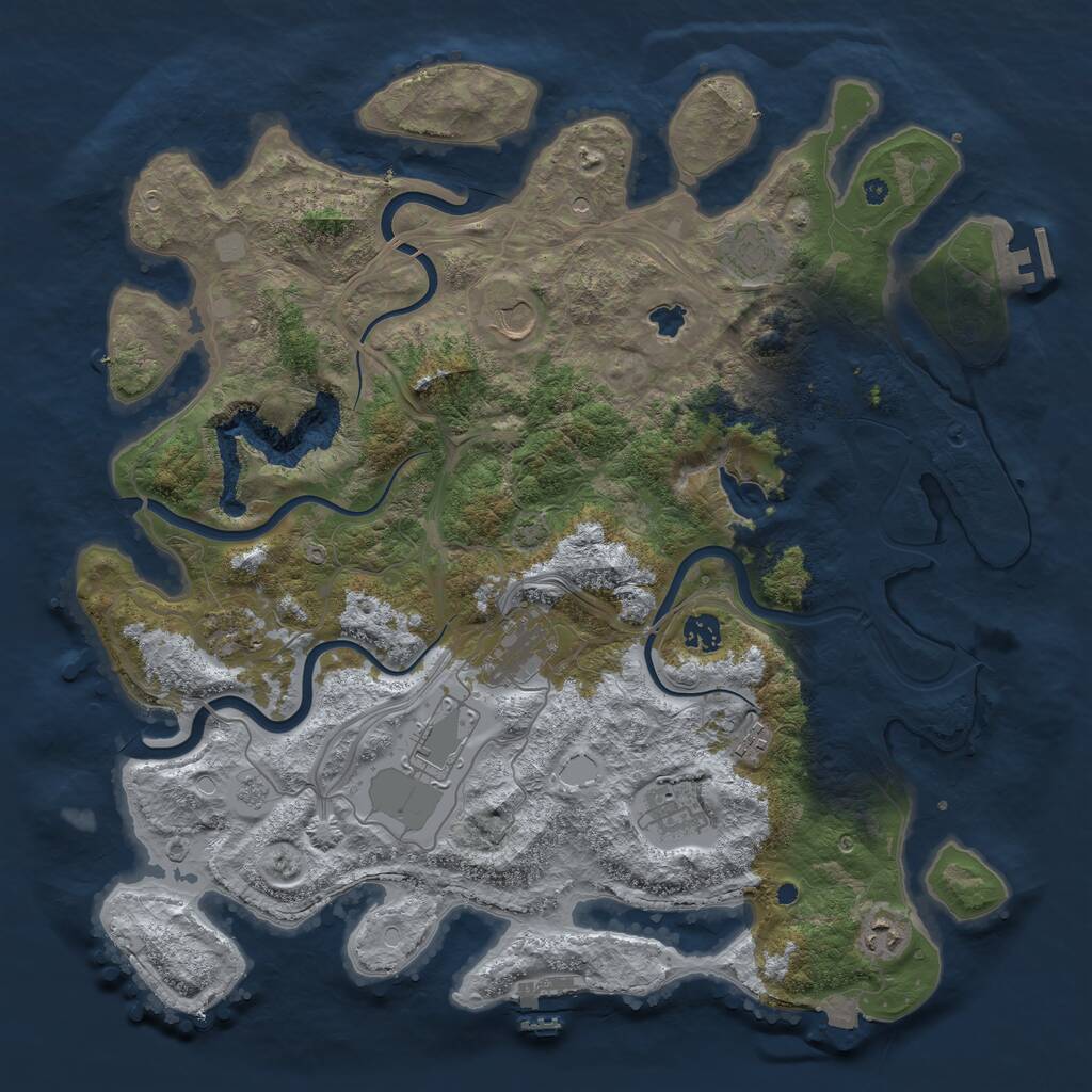 Rust Map: Procedural Map, Size: 4250, Seed: 102603, 15 Monuments