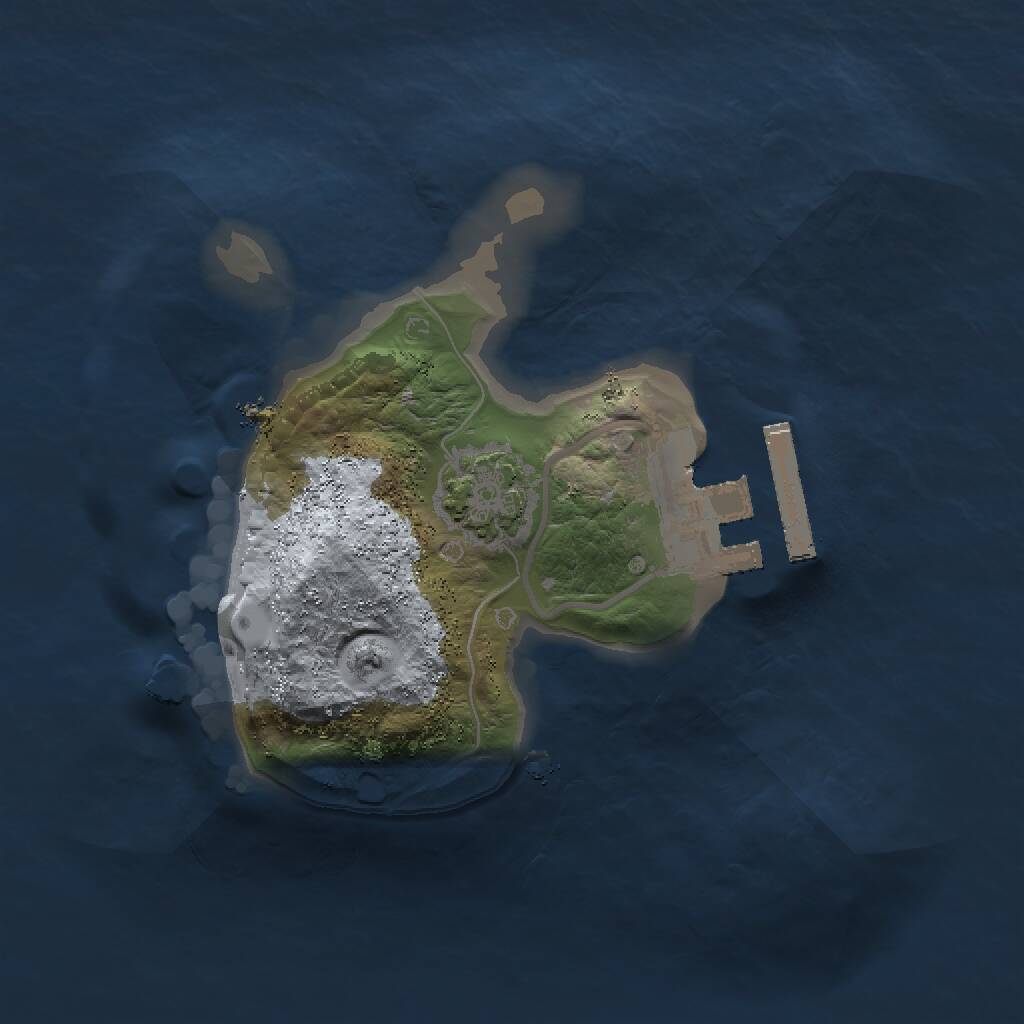 Rust Map: Procedural Map, Size: 1500, Seed: 1042021, 3 Monuments