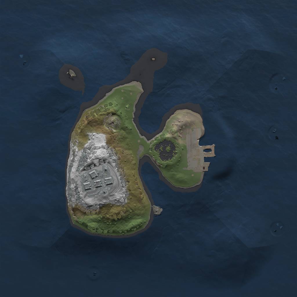 Rust Map: Procedural Map, Size: 1500, Seed: 1042021, 4 Monuments