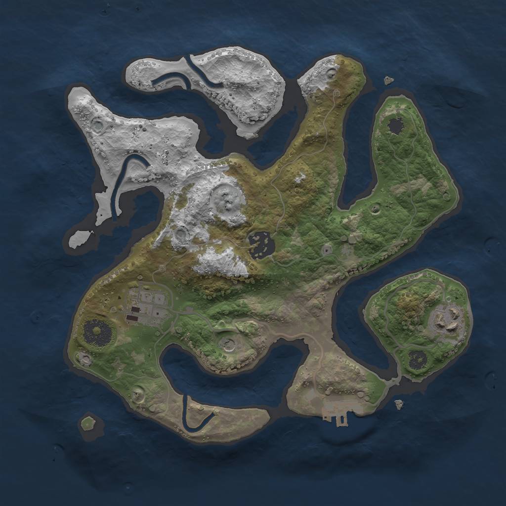 Rust Map: Procedural Map, Size: 2700, Seed: 658, 7 Monuments