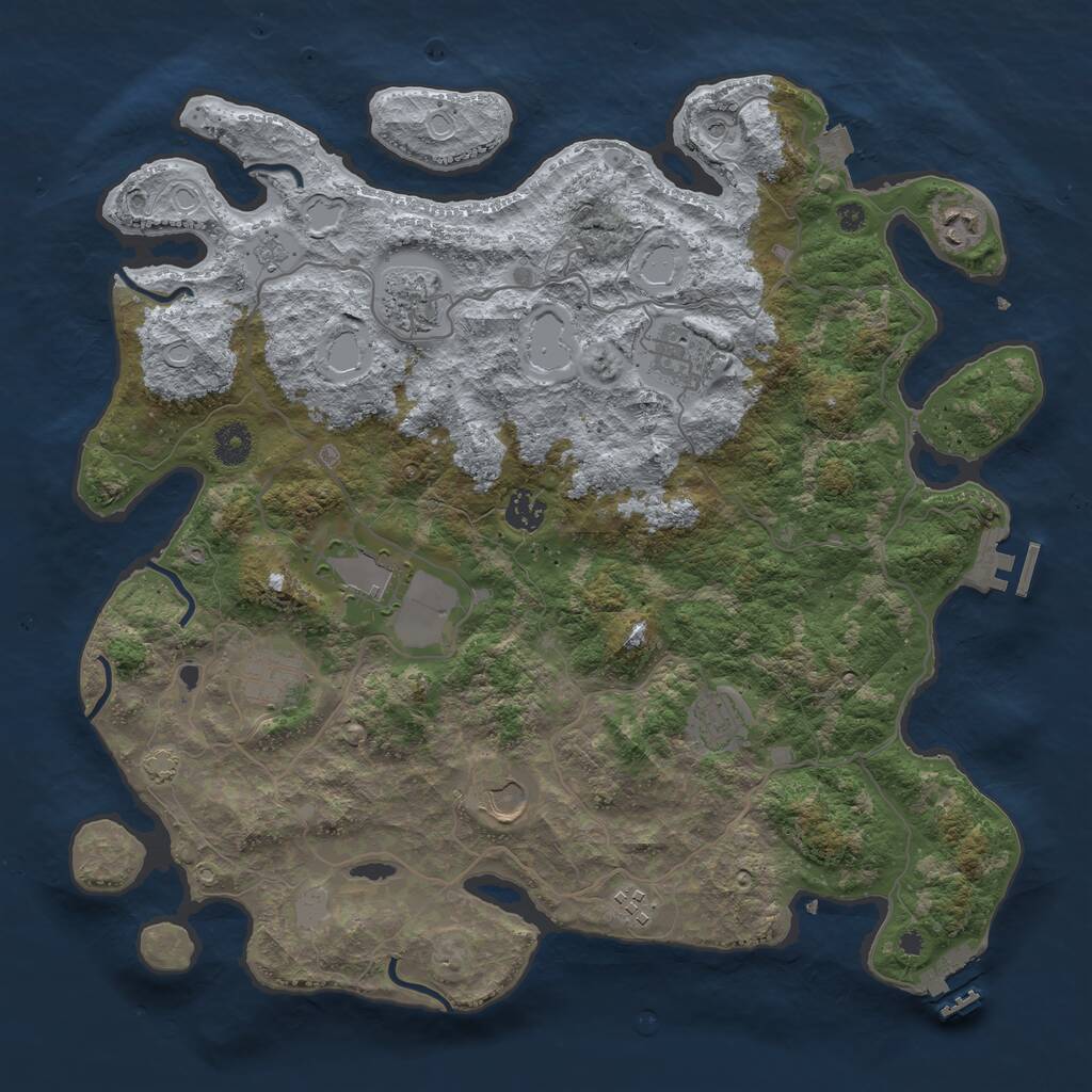 Rust Map: Procedural Map, Size: 4000, Seed: 815817, 15 Monuments