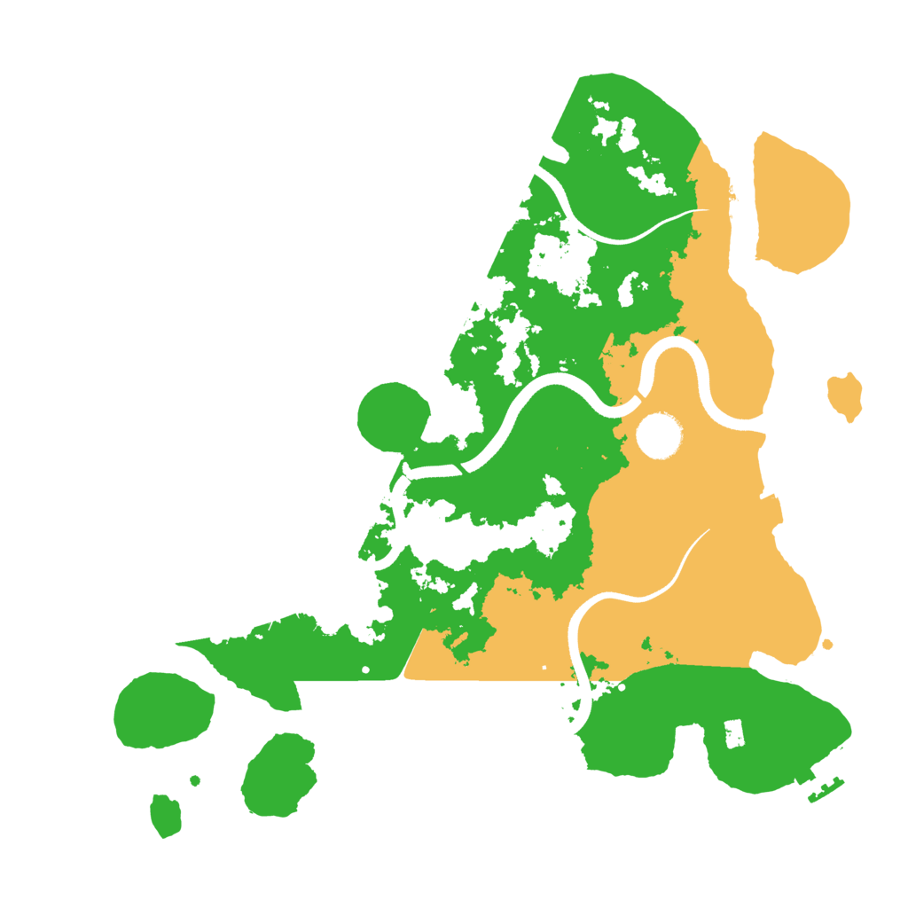 Biome Rust Map: Procedural Map, Size: 3500, Seed: 268657