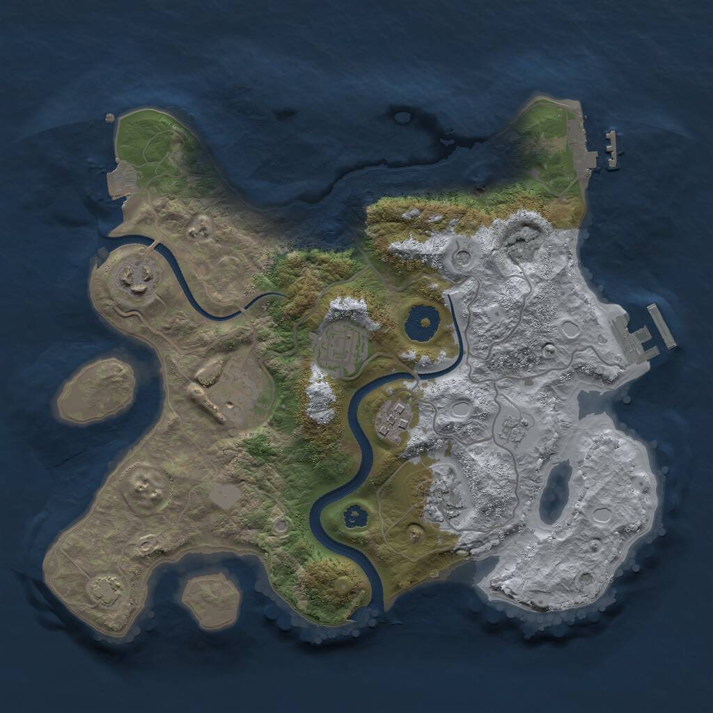 Rust Map: Procedural Map, Size: 3000, Seed: 315793, 11 Monuments