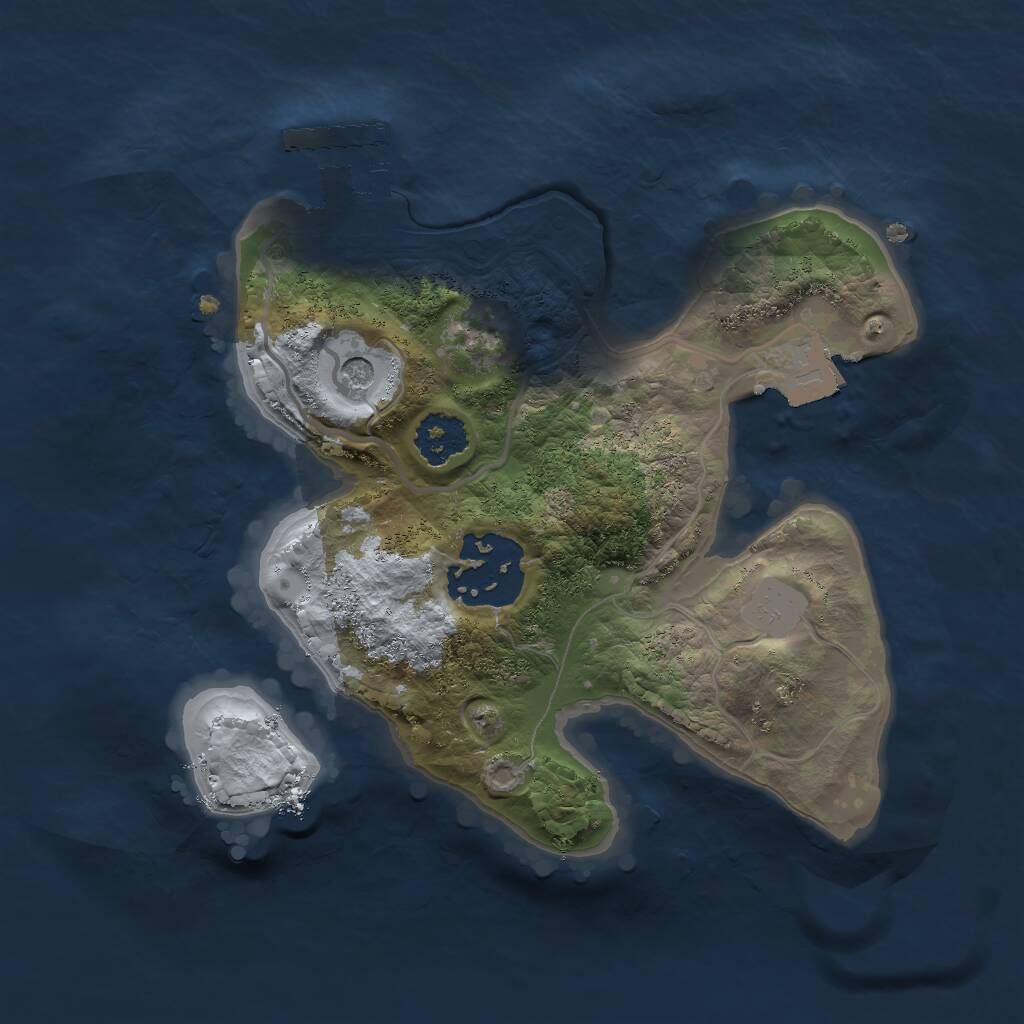 Rust Map: Procedural Map, Size: 2000, Seed: 15694823, 4 Monuments