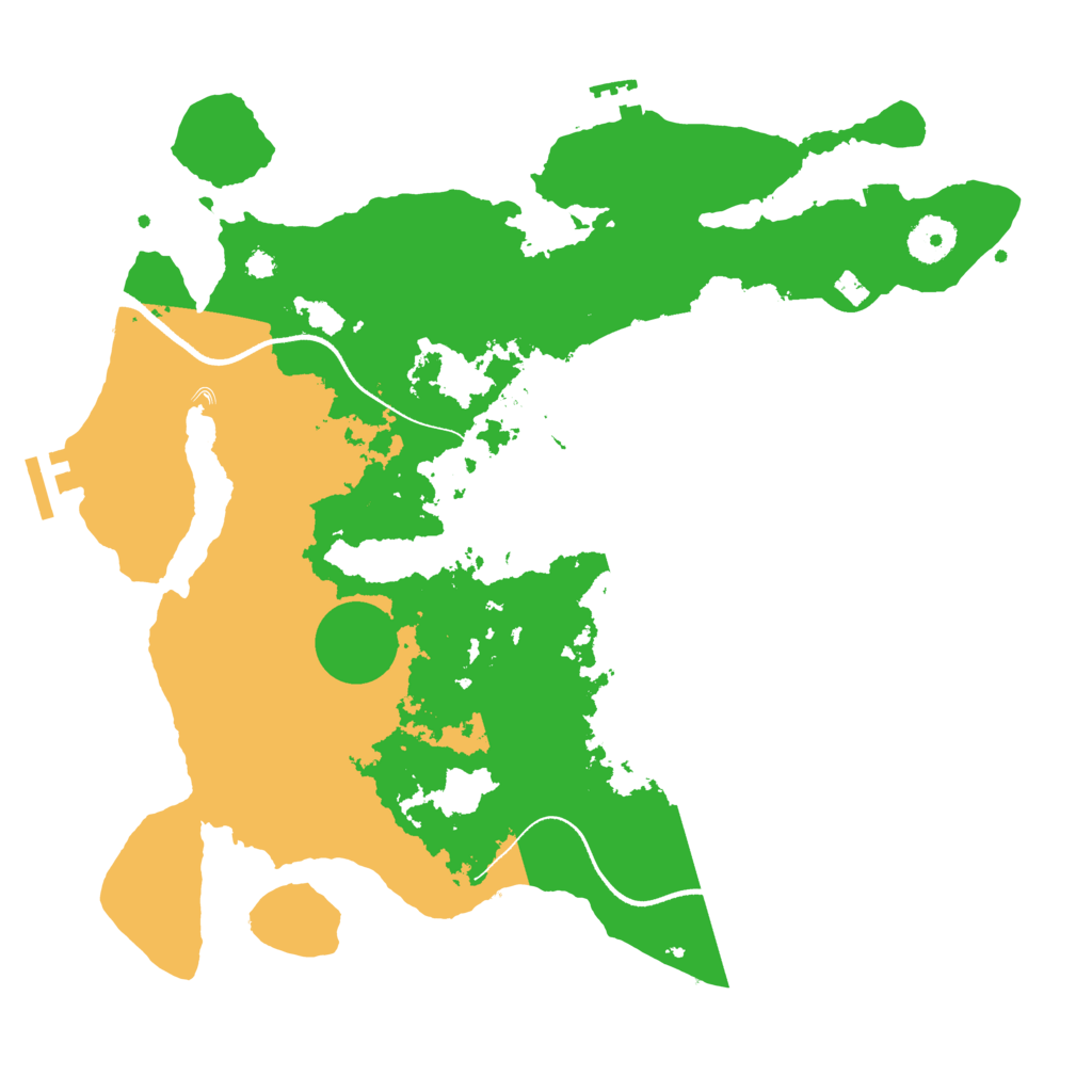 Biome Rust Map: Procedural Map, Size: 3500, Seed: 102901