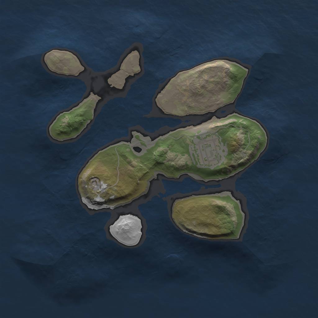 Rust Map: Barren, Size: 2000, Seed: 3000, 3 Monuments