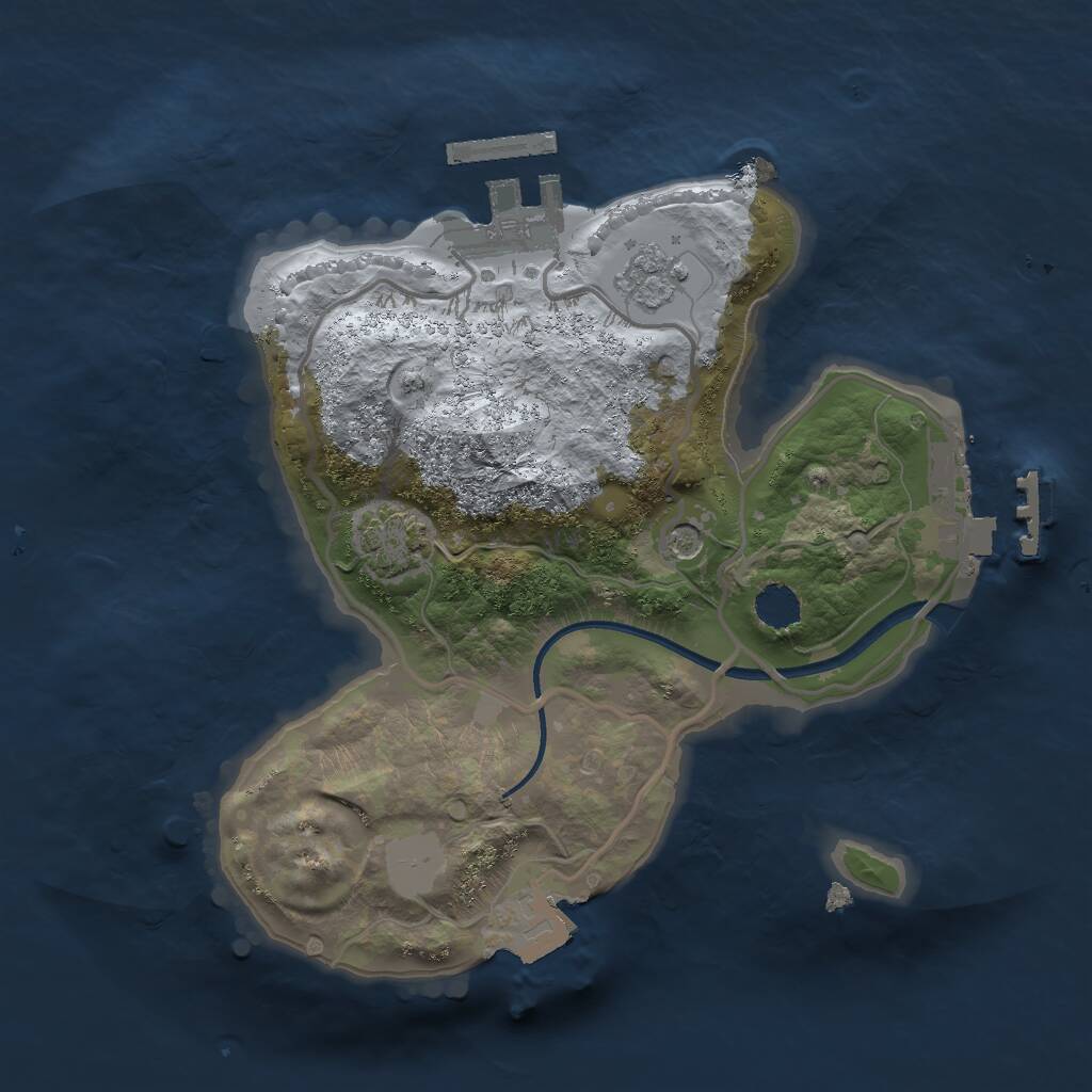 Rust Map: Procedural Map, Size: 2000, Seed: 15, 6 Monuments