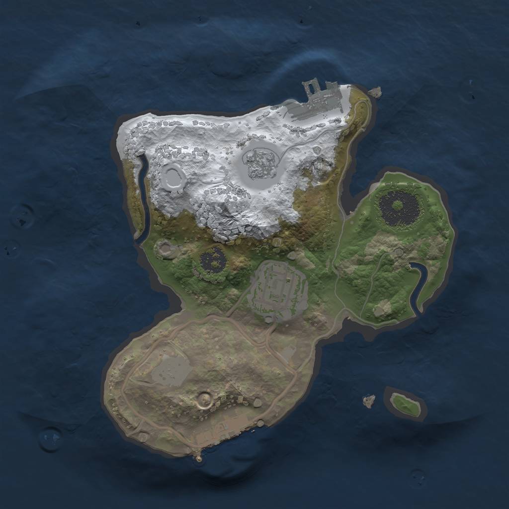 Rust Map: Procedural Map, Size: 2000, Seed: 15, 9 Monuments