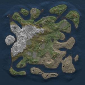 Thumbnail Rust Map: Procedural Map, Size: 3800, Seed: 11277772, 13 Monuments