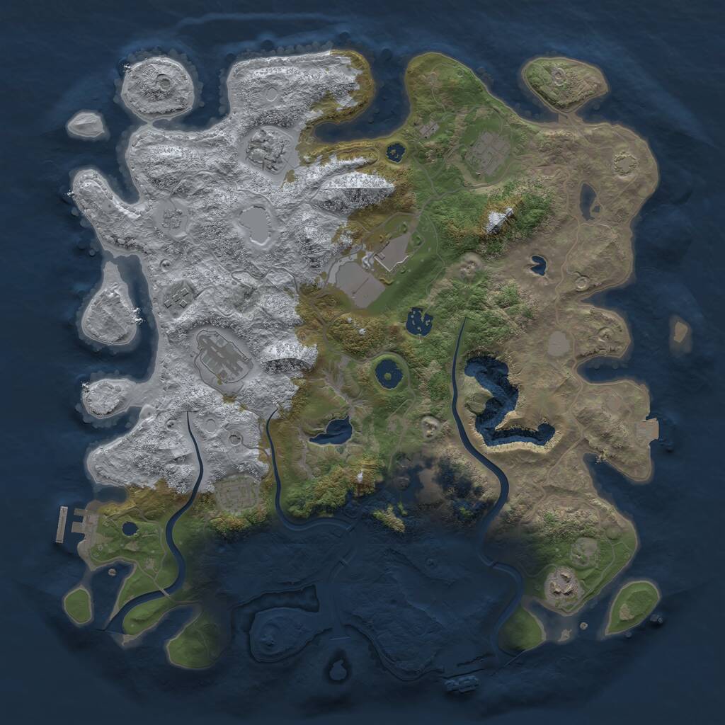Rust Map: Procedural Map, Size: 4000, Seed: 811530, 15 Monuments