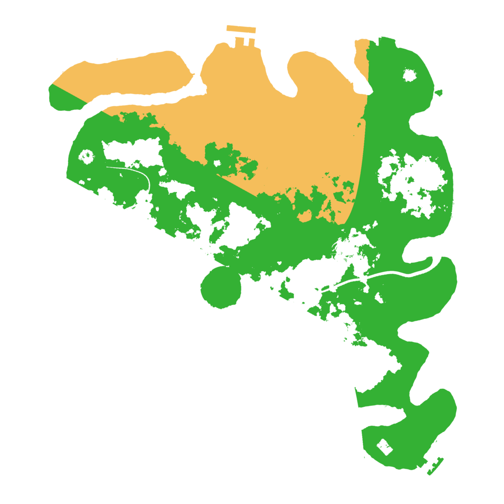 Biome Rust Map: Procedural Map, Size: 3500, Seed: 126230