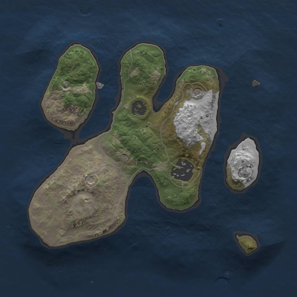 Rust Map: Procedural Map, Size: 2000, Seed: 991, 4 Monuments