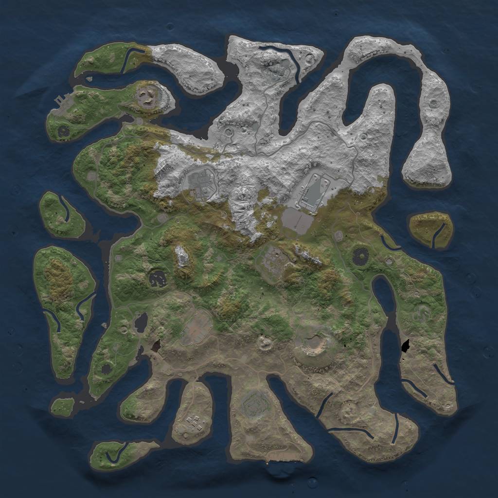 Rust Map: Procedural Map, Size: 4250, Seed: 13065, 14 Monuments