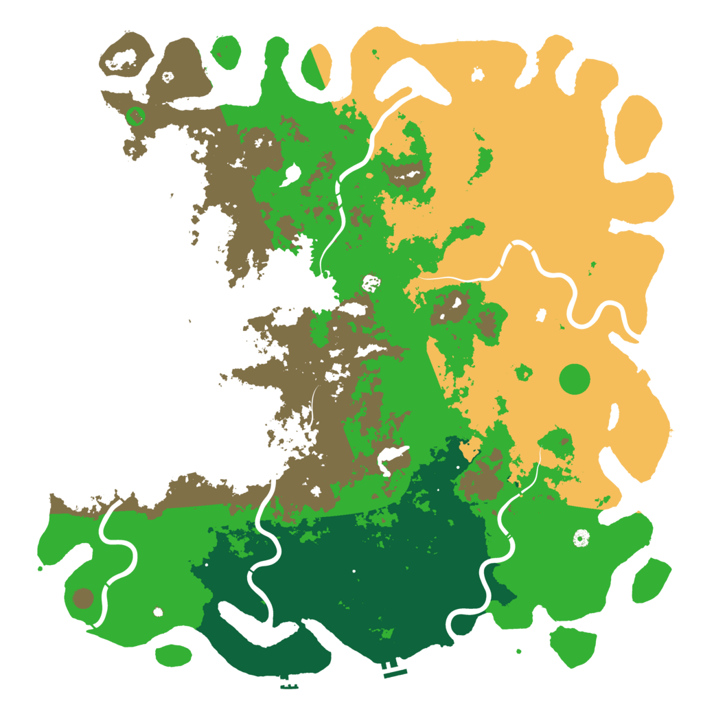 Biome Rust Map: Procedural Map, Size: 6000, Seed: 33473103