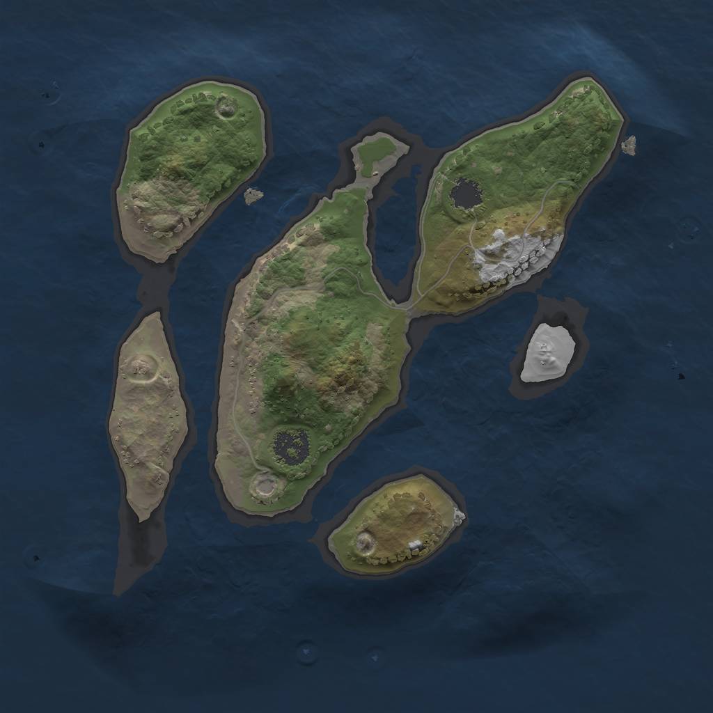 Rust Map: Procedural Map, Size: 2000, Seed: 11100511, 2 Monuments