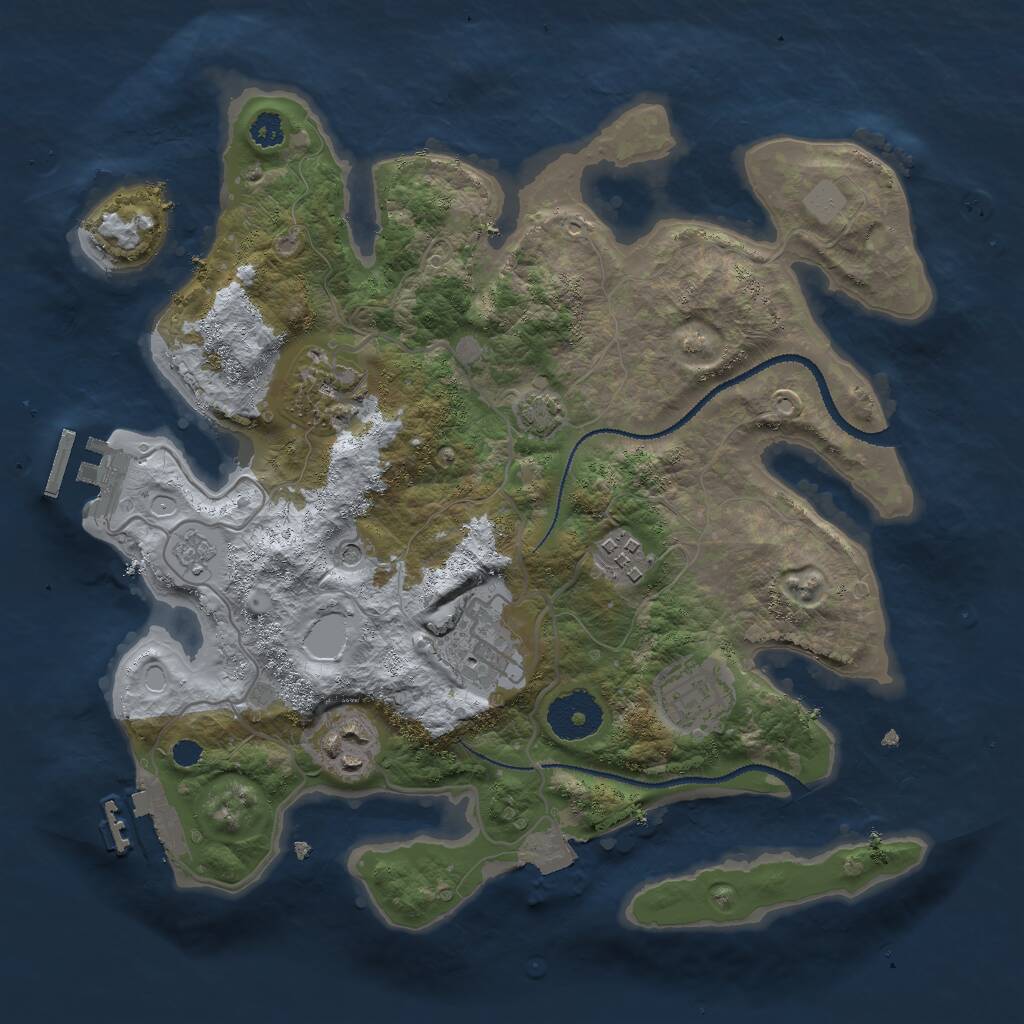 Rust Map: Procedural Map, Size: 3000, Seed: 85366241, 11 Monuments