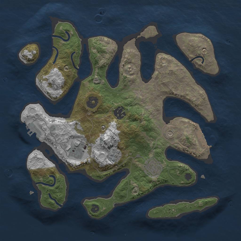 Rust Map: Procedural Map, Size: 3000, Seed: 85366241, 15 Monuments